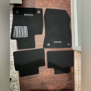 Black Car Floor Mats with KICKS - Brand New Mats For Nissan Kicks SUV 2025